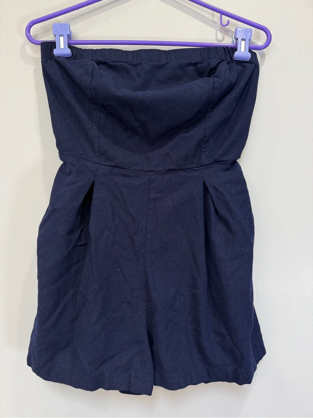 Women’s Strapless Navy One-Piece Romper